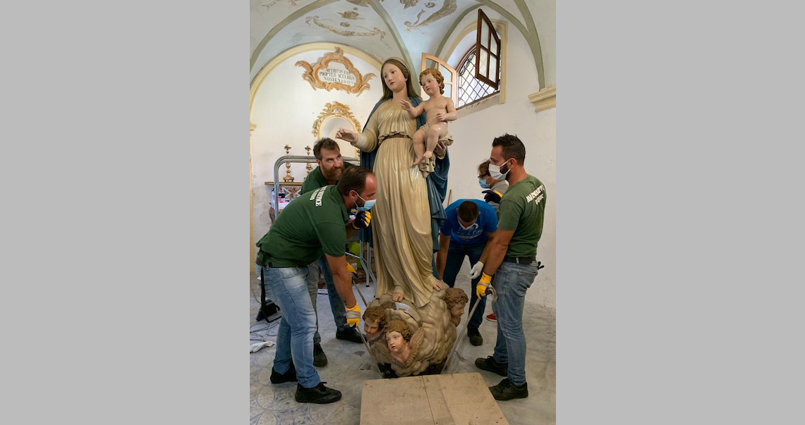 Restauro Madonna del Rosario - Palermo